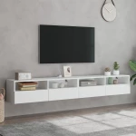 ΝΤΟΥΛΑΠΙΑ ΤΗΛΕΟΡΑΣΗΣ ΤΟΙΧΟΥ 2 ΤΕΜ. ΛΕΥΚΑ 100X30X30ΕΚ ΕΠΕΞ. ΞΥΛΟ 836883