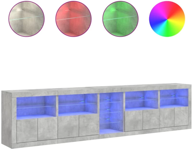 ΜΠΟΥΦΕΣ ΜΕ LED ΓΚΡΙ ΣΚΥΡΟΔΕΜΑΤΟΣ 283 X 37 X 67 ΕΚ. 3209026