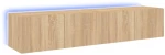 ΈΠΙΠΛΑ ΤΟΙΧΟΥ ΤΗΛ. ΜΕ LED 2 ΤΕΜ. SONOMA ΔΡΥΣ 80X35X31 ΕΚ. 837286