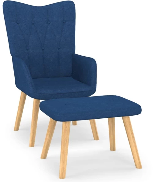 ΠΟΛΥΘΡΟΝΑ RELAX ΜΠΛΕ 62 X 68,5 X 96 ΕΚ. ΥΦΑΣΜΑΤΙΝΗ ΜΕ ΣΚΑΜΠΟ 327538