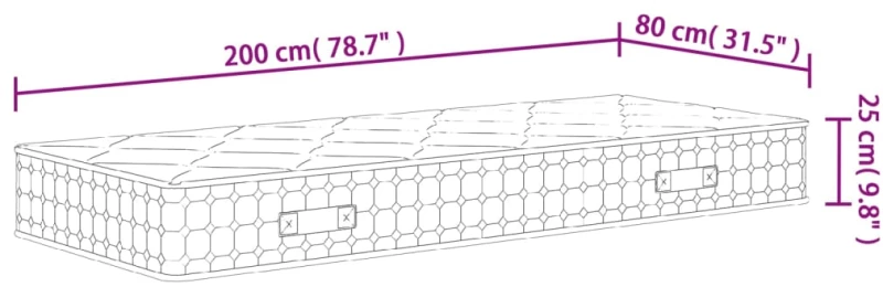 ΣΤΡΩΜΑ ΜΕ POCKET SPRINGS ΜΕΣΑΙΑ ΣΚΛΗΡΟΤΗΤΑ 80X200 ΕΚ. 372836
