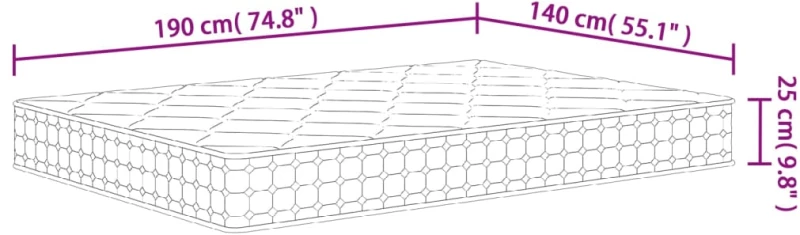 ΣΤΡΩΜΑ ΜΕ POCKET SPRINGS ΜΕΣΑΙΑ ΣΚΛΗΡΟΤΗΤΑ 140X190 ΕΚ. 372841