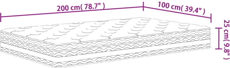 ΣΤΡΩΜΑ ΜΕ POCKET SPRINGS ΜΕΣΑΙΑ ΣΚΛΗΡΟΤΗΤΑ 100X200 ΕΚ. 372915