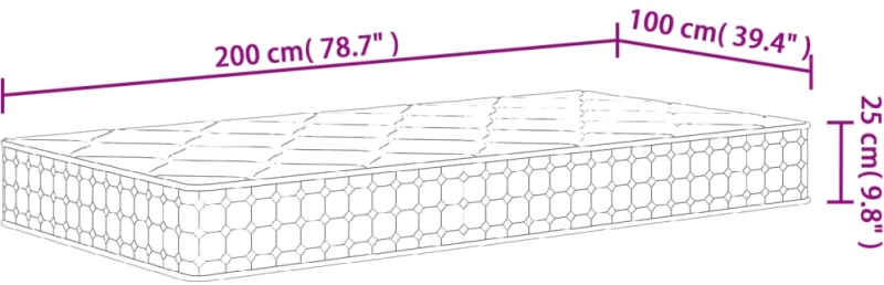 ΣΤΡΩΜΑ ΜΕ POCKET SPRINGS ΜΕΣΑΙΑ ΣΚΛΗΡΟΤΗΤΑ 100X200 ΕΚ. 372839