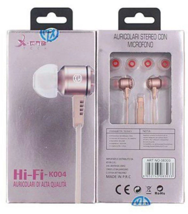 Ενσύρματα Ακουστικά In-Ear X-One K-004 Ροζ