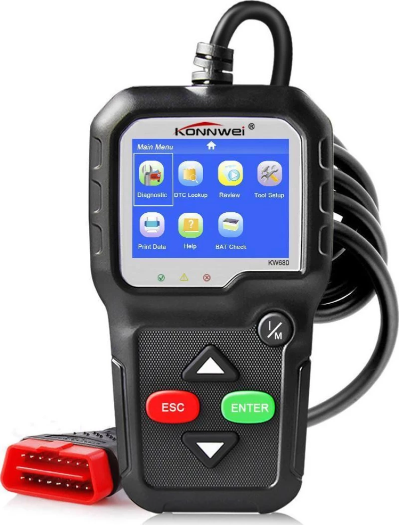 Konnwei KW680 Διαγνωστικό Αυτοκινήτου Ψηφιακό OBD 2 με Καλώδιο