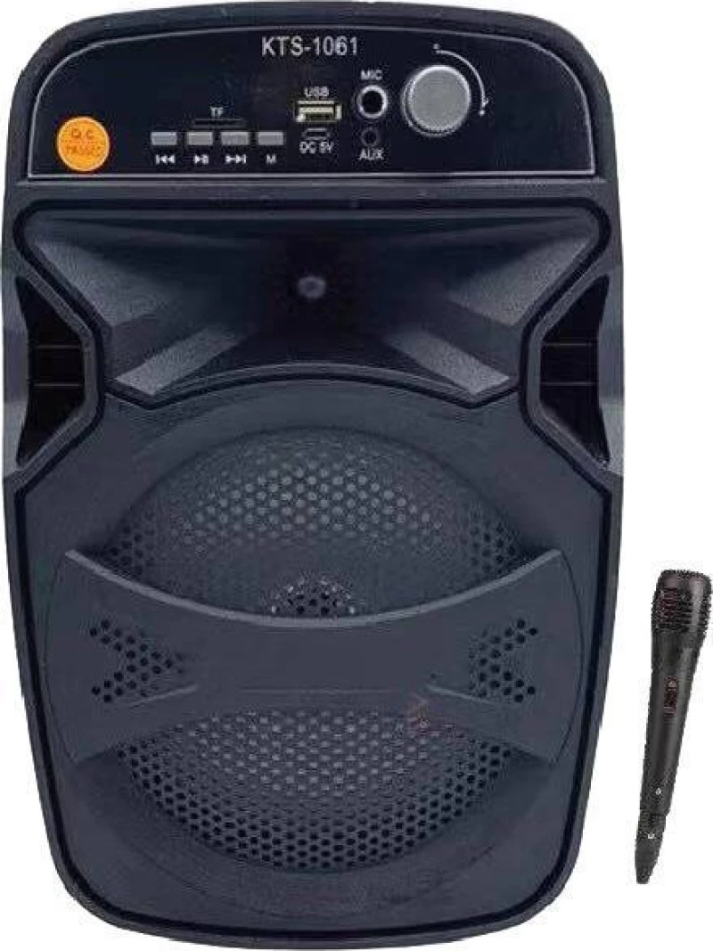 Σύστημα Karaoke με Ενσύρματα Μικρόφωνα KTS-1061 σε Μαύρο Χρώμα