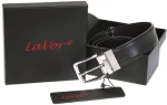 Lavor 94 Ανδρική Ζώνη Δερμάτινη Πλεκτή Μαύρη