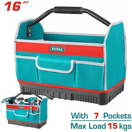 TOTAL Εργαλειοθήκη τσάντα ανοιχτή 16" (THT36L03)
