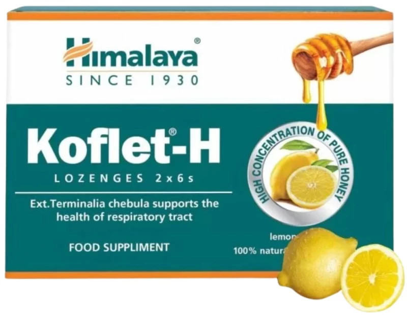 Himalaya Herbals Koflet H lozenges [12 Παστίλιες] Λεμόνι