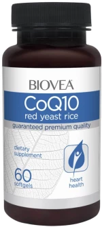 BIOVEA CoQ10 60 mg & Red Yeast Rice 600 mg [60 Softgels]