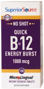 SuperiorSource B12 Energy Burst 1000 mcg [100 Υπογλώσσια δισκία]