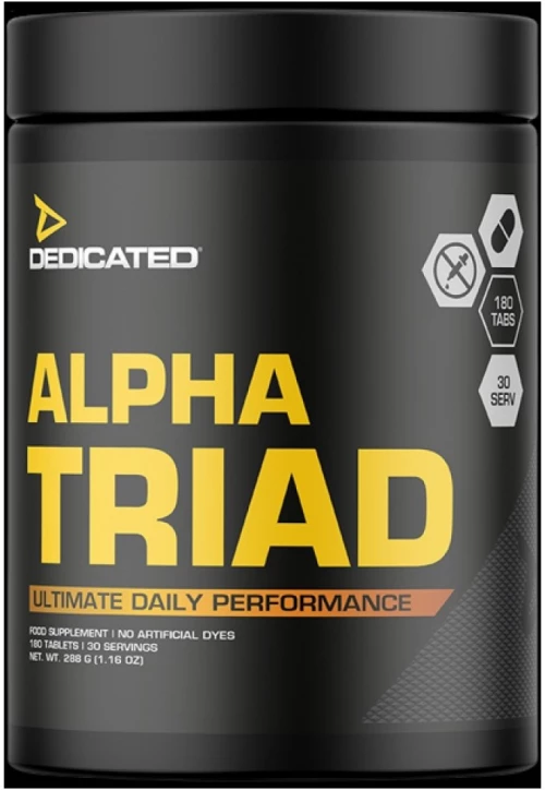 Dedicated Nutrition Alpha Triad | Ultimate Daily Performance [180 Ταμπλέτες]