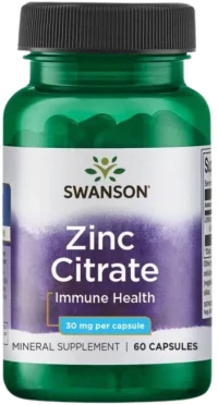 Swanson Zinc Citrate 30 mg [60 Κάψουλες]