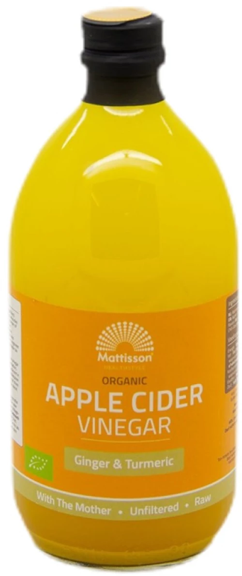 Mattisson Healthstyle Organic Apple Cider Vinegar | with Ginger & Turmeric [500 ml]