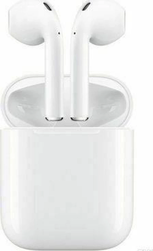 Ezra TWS28 Earbud Bluetooth Handsfree Ακουστικά με Θήκη Φόρτισης Λευκά