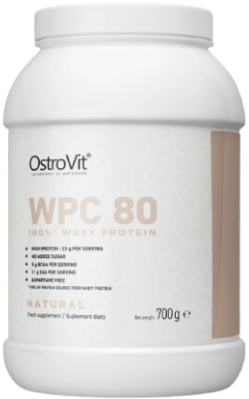 OstroVit Whey Protein | 100% Whey Protein Concentrate + Keychain FREE [700 Γραμμάρια] Χωρίς γεύση