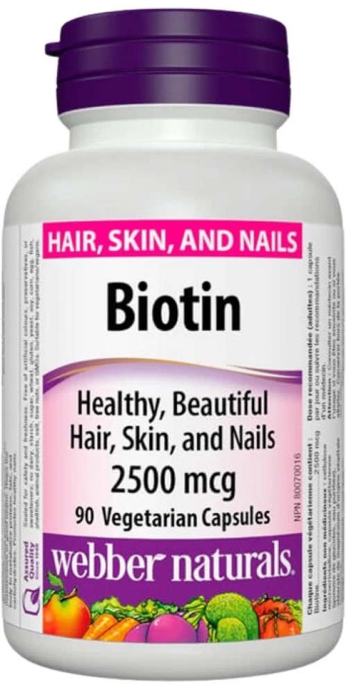 Webber Naturals Biotin 2500 mcg [90 Κάψουλες]