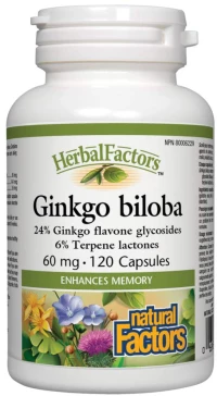 Natural Factors Ginkgo Biloba 60 mg [120 Κάψουλες]