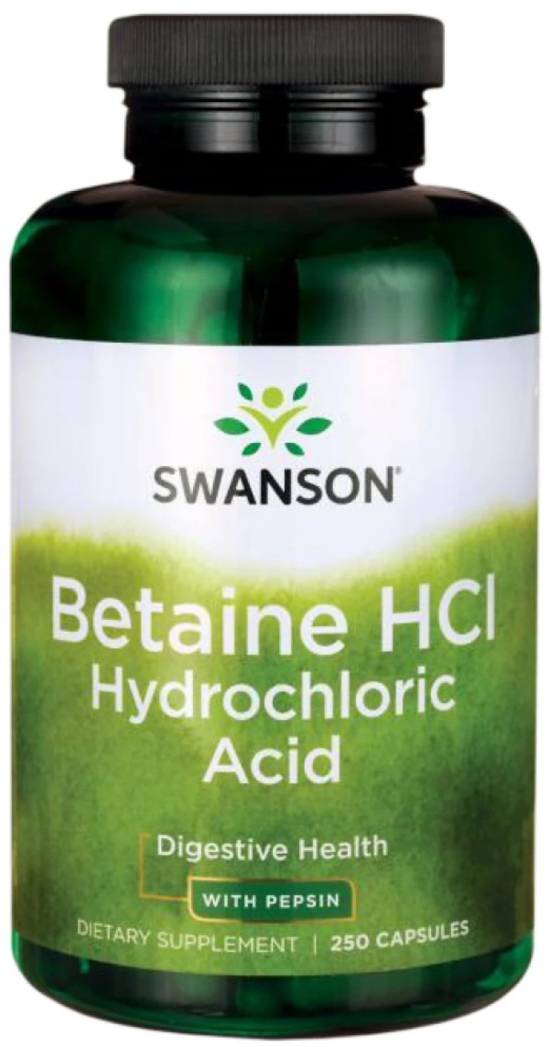 Swanson Betaine HCl Hydrochloric Acid with Pepsin [250 Κάψουλες]