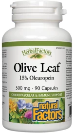 Natural Factors Olive Leaf 500 mg [90 Κάψουλες]