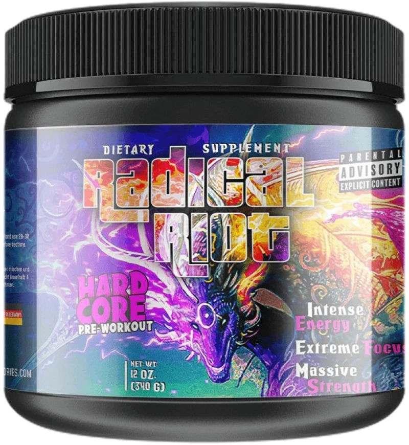 American Supps Radical Riot V3 Hardcore Pre Workout [340 Γραμμάρια] Dragon Fruit