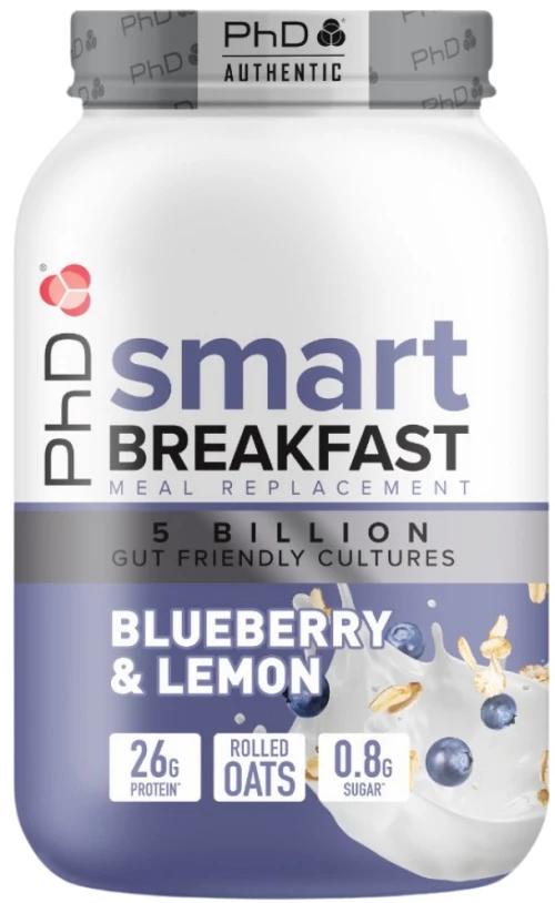 PhD Nutrition Smart Breakfast | Meal Replacement Powder [600 Γραμμάρια] Μύρτιλο με λεμόνι