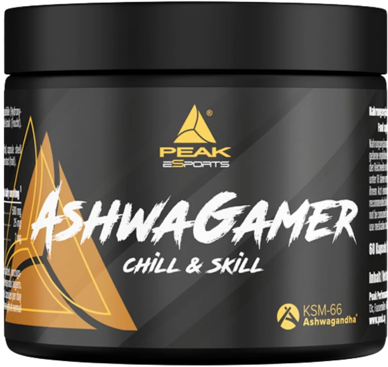PEAK Nutrition AshwaGamer | with 500 mg Ashwagandha KSM-66® [60 Κάψουλες]