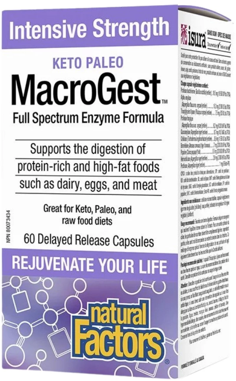 Natural Factors MacroGest™ Keto Paleo [60 Κάψουλες]