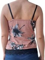ΤΟΠ FLORAL ΔΑΝΤΕΛΑ ΡΟΖ