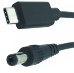 Καλώδιο Τροφοδοσίας Type-C σε 5.5*2.1mm (3Α) (20cm) (Black) (OEM)
