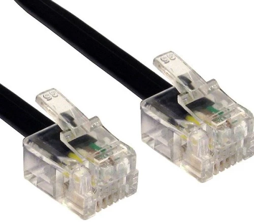 Καλώδιο Τηλεφώνου RJ11 6P4C (5m) (Μαύρο)