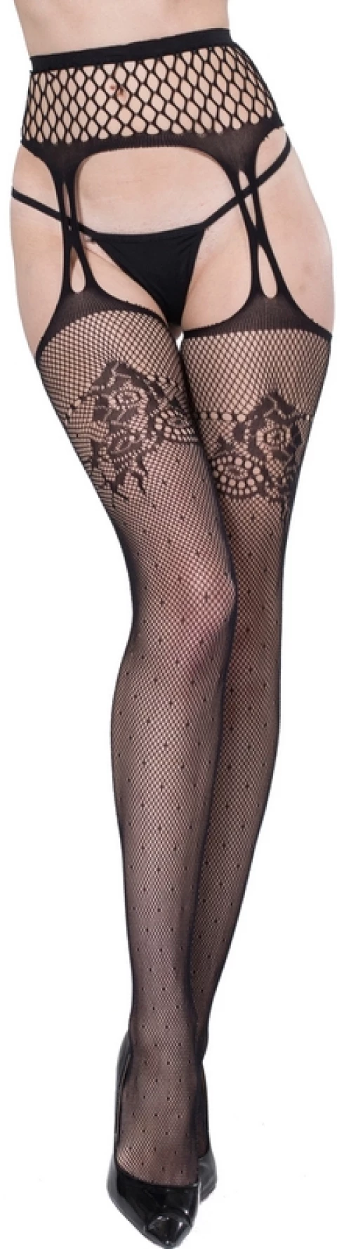 Romantic Night Stockings Black OS