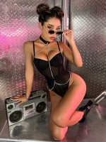 Body Sexy cu Lanturi, Negru JGF Lingerie