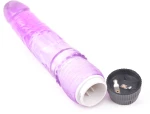 Clear Purple Color Realistic Dildo Vibrator  TPE Material, Skin