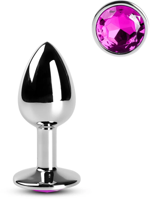 Purple Small Metallic Anal Plug