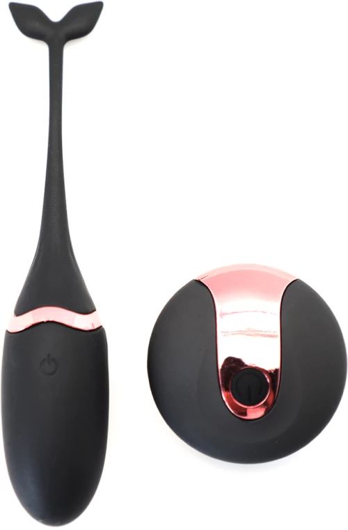 Black 10 Speeds USB Silicone Vibrating Egg 15 CM