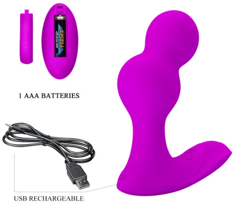 Pretty Love Τerrance silicone anal remote controlled vibrator