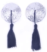 Sparkling Silver Nipple Tassels