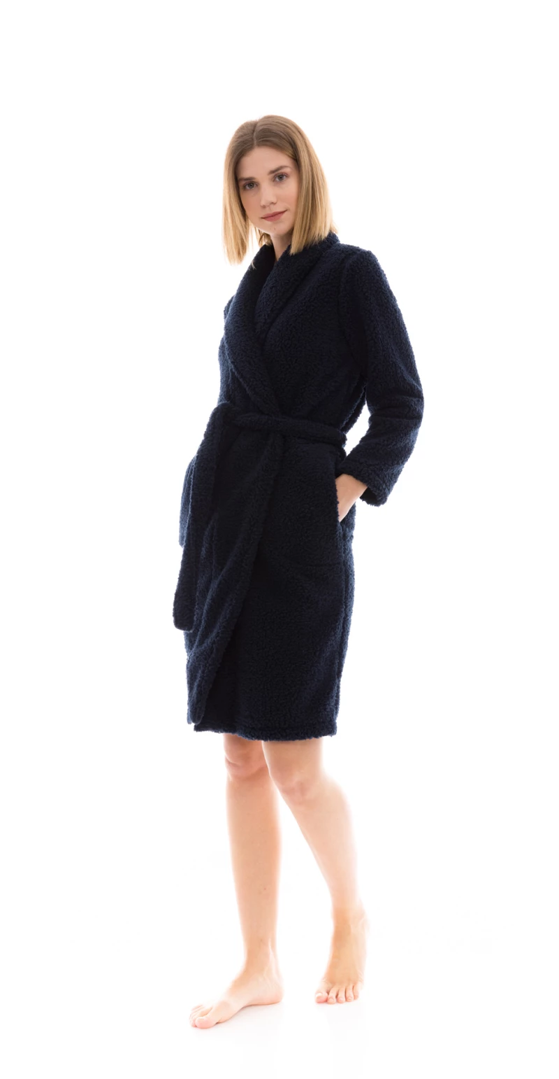 Γυναικεία Ρόμπα Pink Label - Blue - Fleece Fluffy