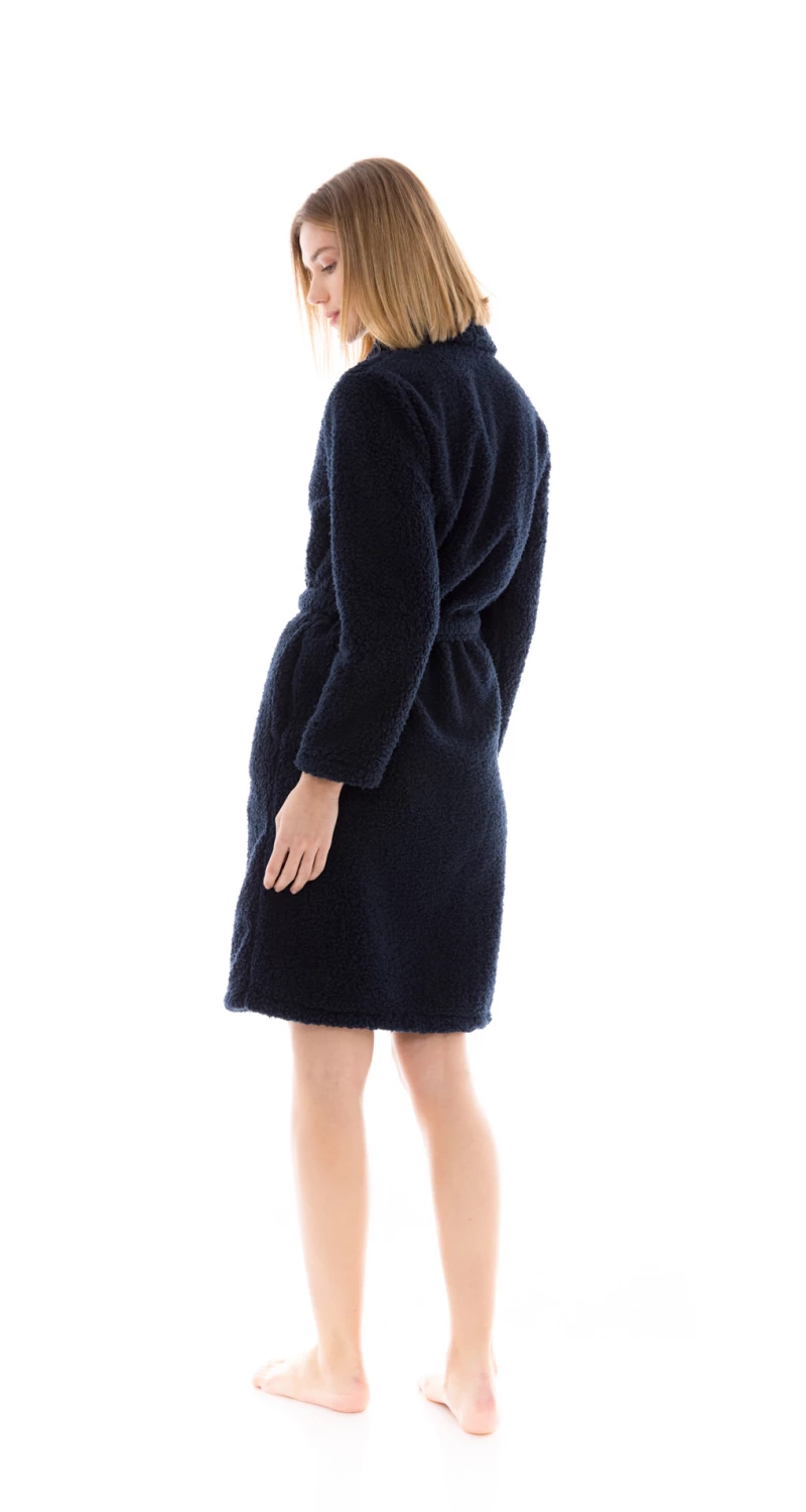 Γυναικεία Ρόμπα Pink Label - Blue - Fleece Fluffy