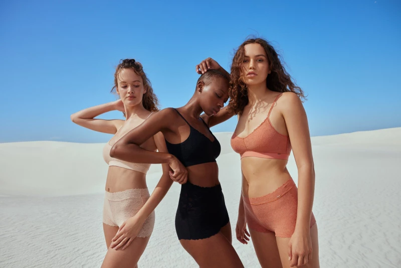 Bralette Dorina UNIFIT LACE - Δαντέλα - Χωρίς Μπανέλα - Μαύρο