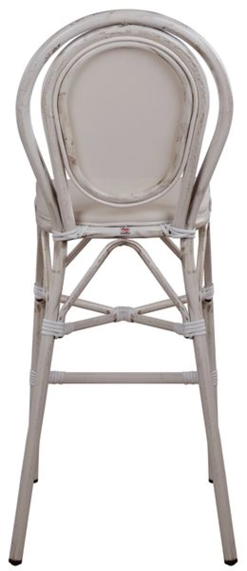Ap Σκαμπό αλουμινίου «Egadi bianco» 47x61x115cm - 61210126