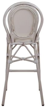 Ap Σκαμπό αλουμινίου «Egadi bianco» 47x61x115cm - 61210126