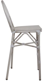 Ap Σκαμπό αλουμινίου «Egadi bianco» 47x61x115cm - 61210126