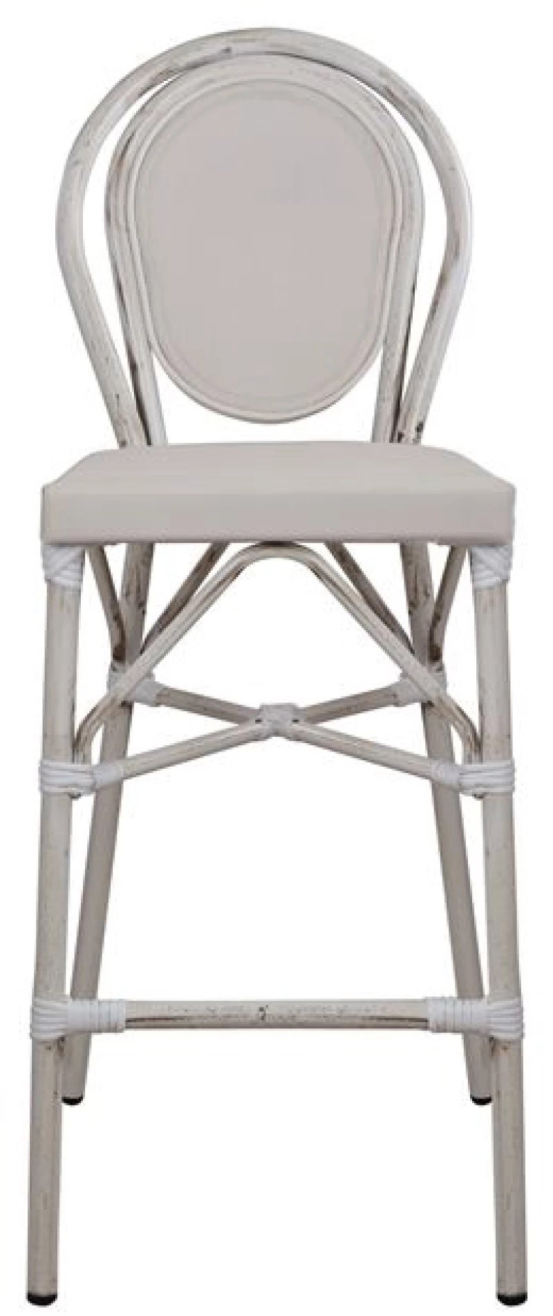 Ap Σκαμπό αλουμινίου «Egadi bianco» 47x61x115cm - 61210126