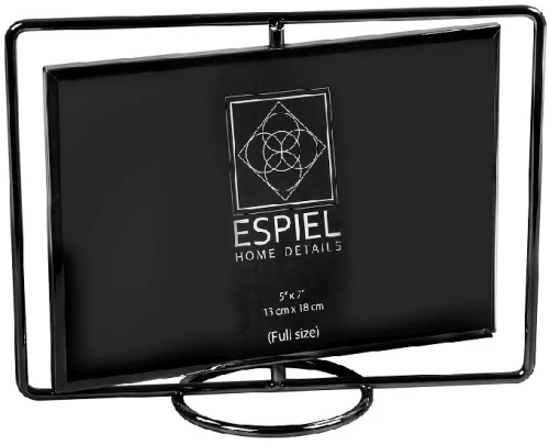 Espiel Κορνίζα μεταλλική μαύρη Landscape 13x18cm FAM550