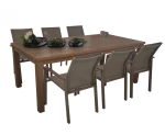 AG Τραπεζαρία κήπου Sardinia ξύλινη σετ 7τεμ 200x100x76cm - 14532