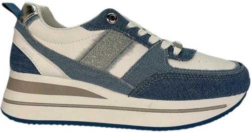 Sneaker Λευκό- Τζιν Γυναικείο 24682