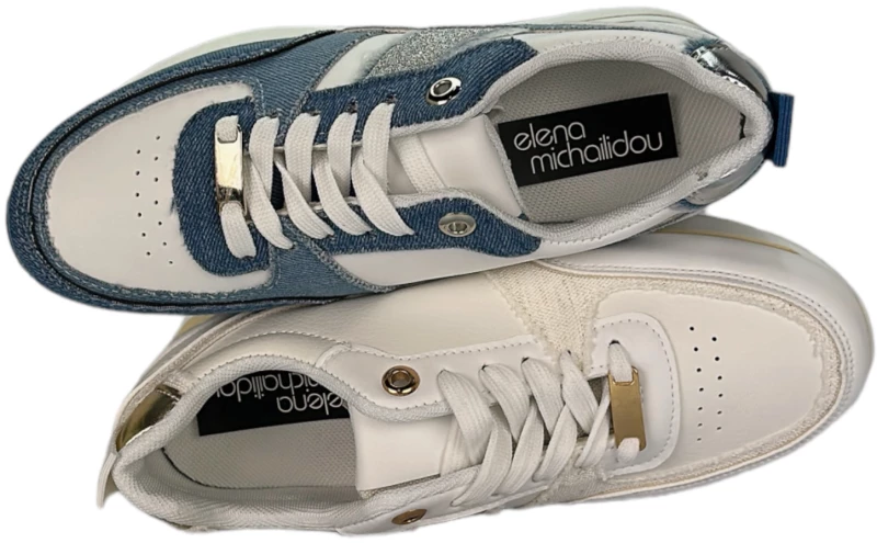 Sneaker Λευκό- Τζιν Γυναικείο 24682